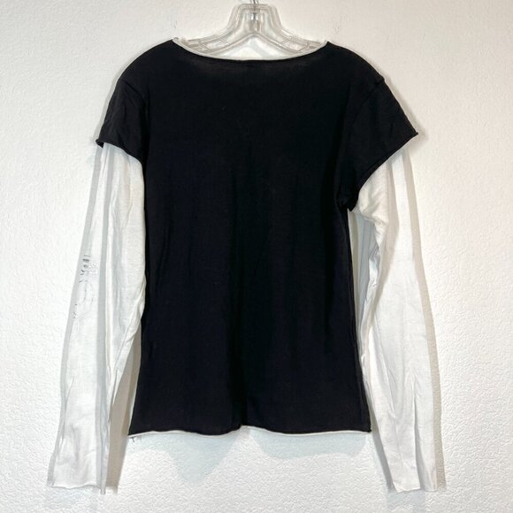 Vintage Nascar T-Shirt Medium Racing Black White Y2K Long Sleeve Retro - Picture 2 of 7